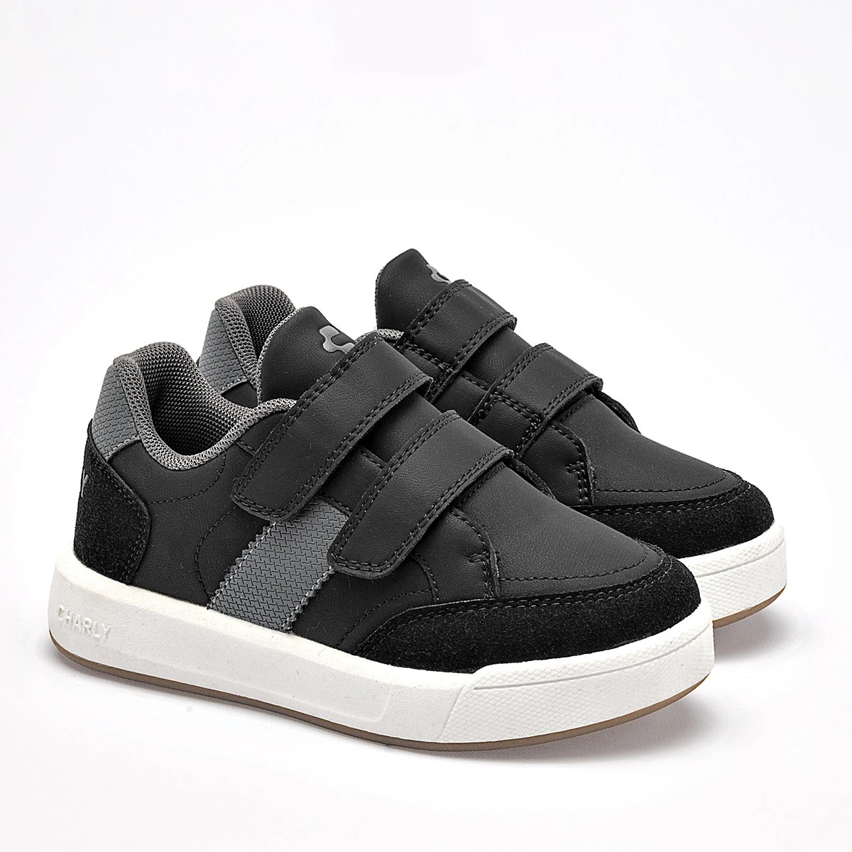 Charly Tenis Negro Gris Para Ni&ntilde;o Cod.139631 image number null