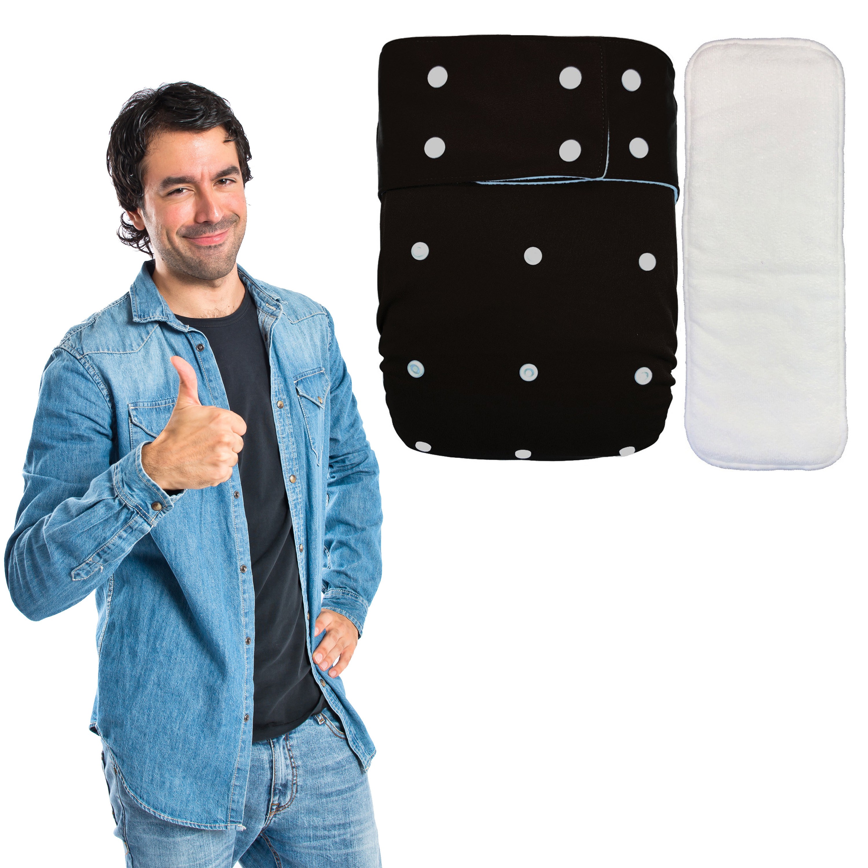 Pa&ntilde;al Para Adulto Adolescente de Tela Ecol&oacute;gico Reutilizable Con Inserto Nocturno Pack 9 Ecobaby Original image number null