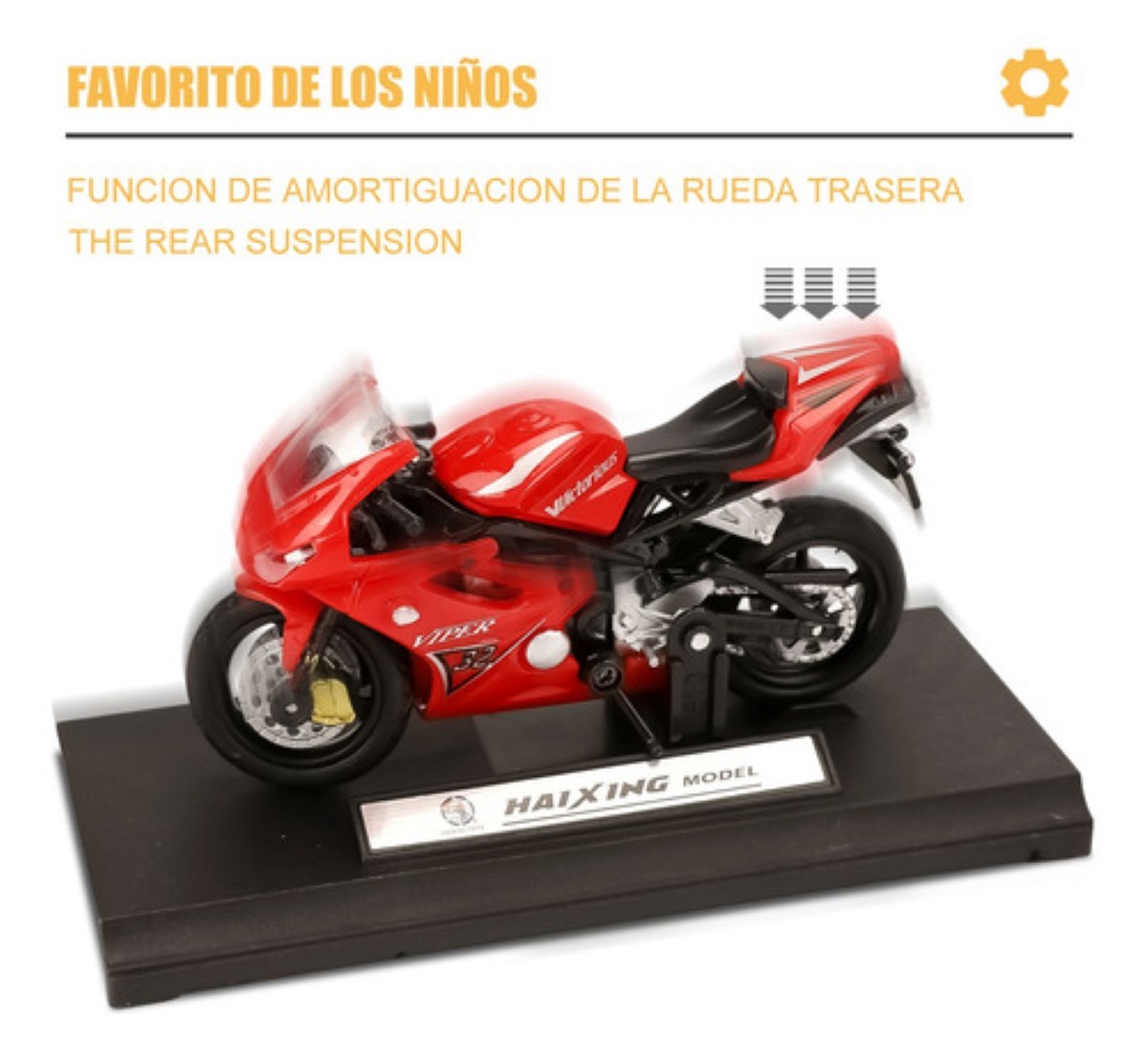 Ni&ntilde;o Alear Motocicleta Juguete Carros M&aacute;s 3 A&ntilde;os Escala 1:18 Ducati1098s Rojo image number null