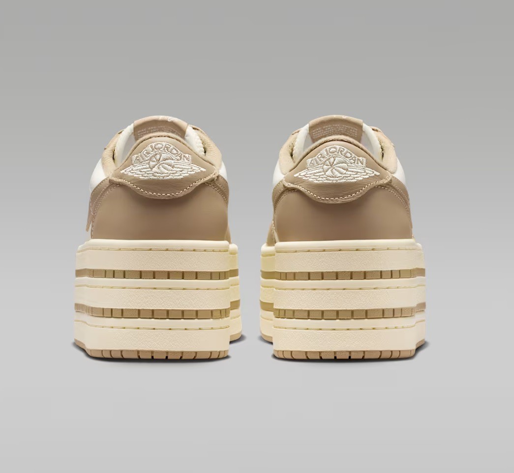 Tenis Air Jordan 1 Triple Stack Caqui/beige Mujer Tallas #24 al #26 image number null