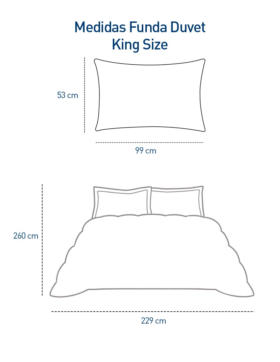 Juego de Funda Duvet para Edredon King Size con Cierre de Botones y 2 Fundas de Almohada, Blanco, Bluelander image number null