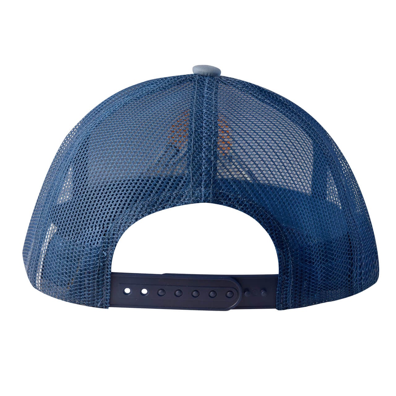Gorra con malla y ajustador de pl&aacute;stico, Adventure, azul con camel image number null