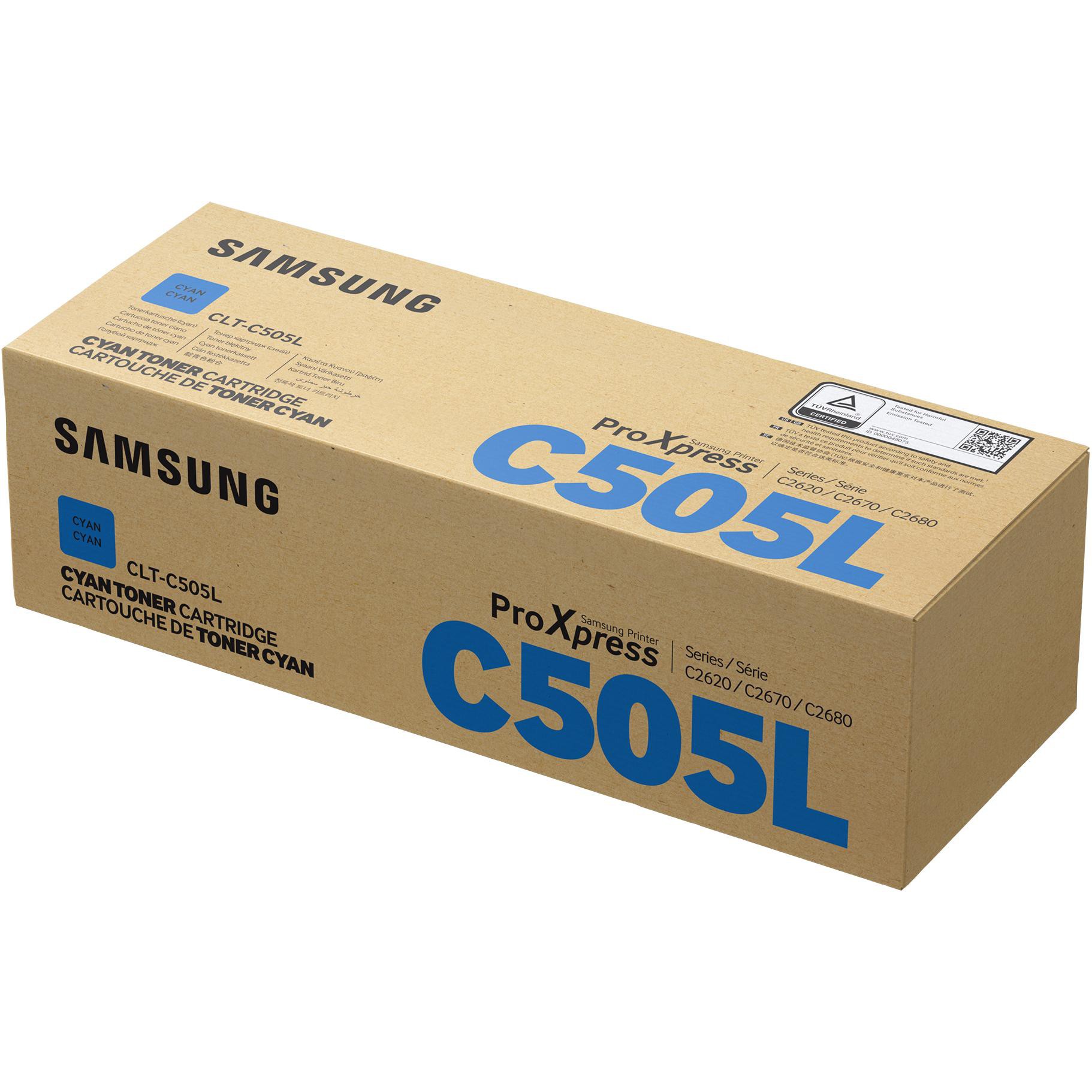 T&oacute;ner Original HP CLT-C505L Cian 3500 P&aacute;ginas para ProXpress C2620DW image number null