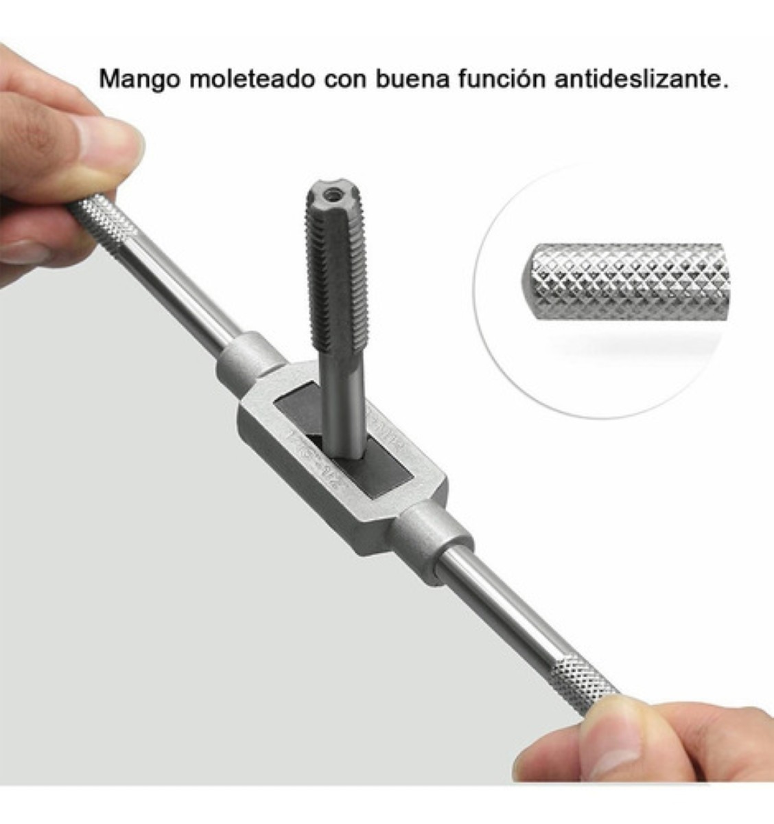 Kit De Machuelos Con Maneral Broca Tipo Matraca Ajustable gris image number null