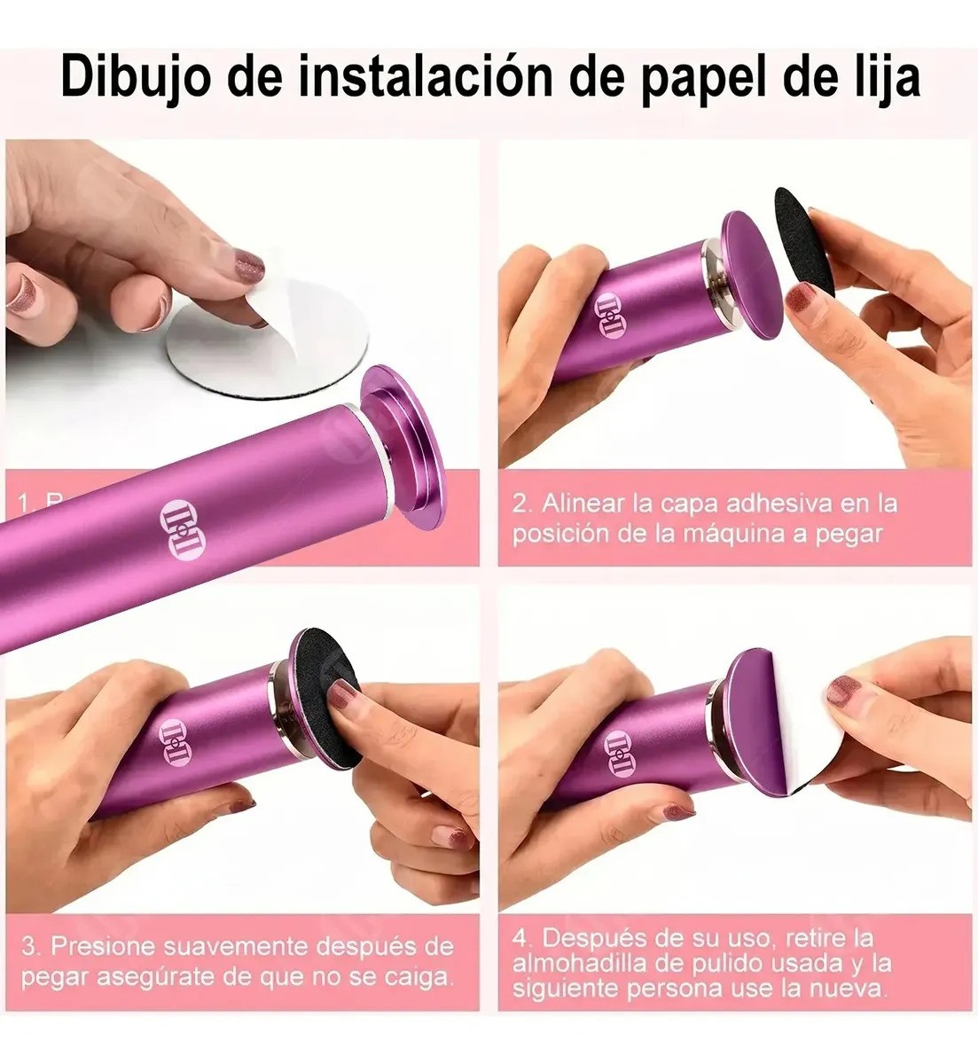 M&aacute;quinas Exfoliadoras Removedor De Callos Lima Para Pies ROSA image number null