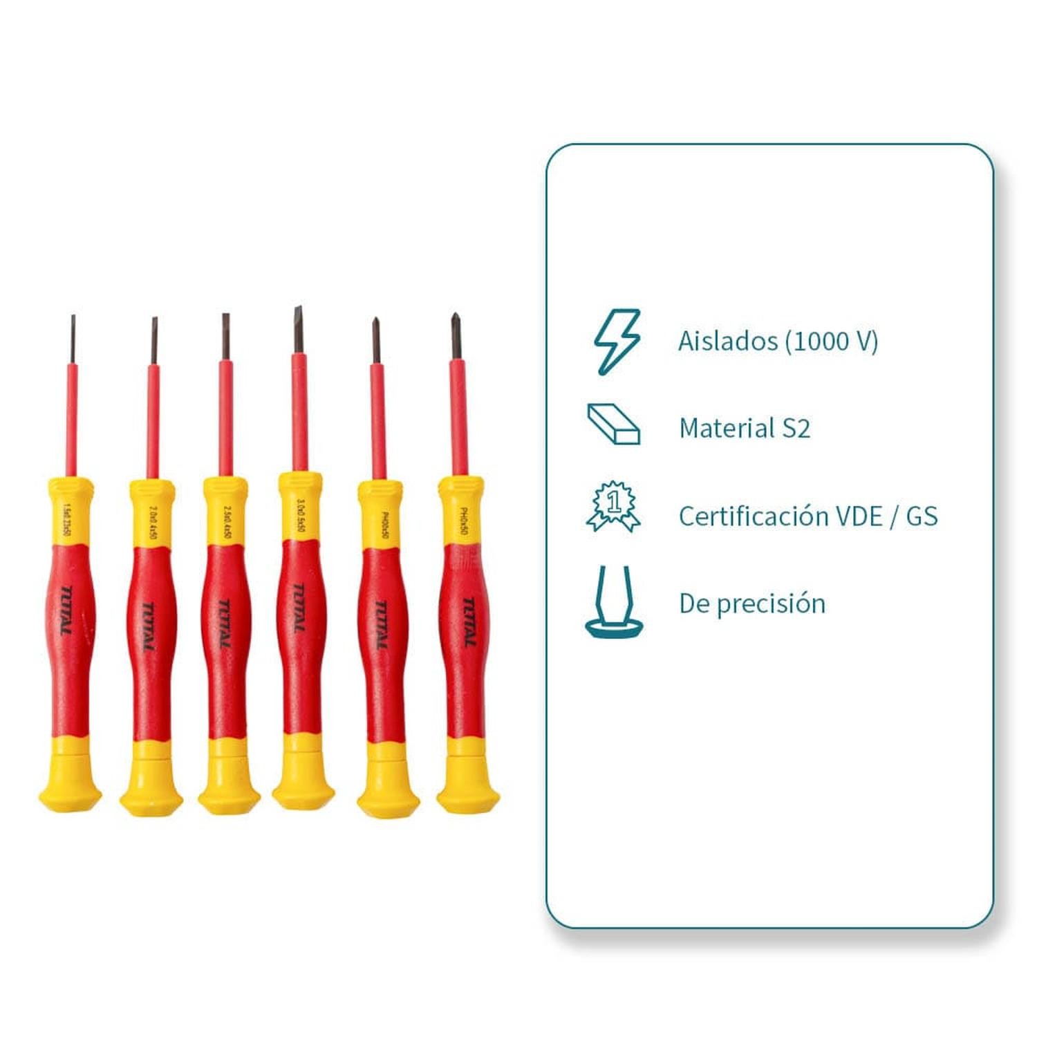 Juego de 6 desarmadores diel&eacute;ctricos de precisi&oacute;n image number null