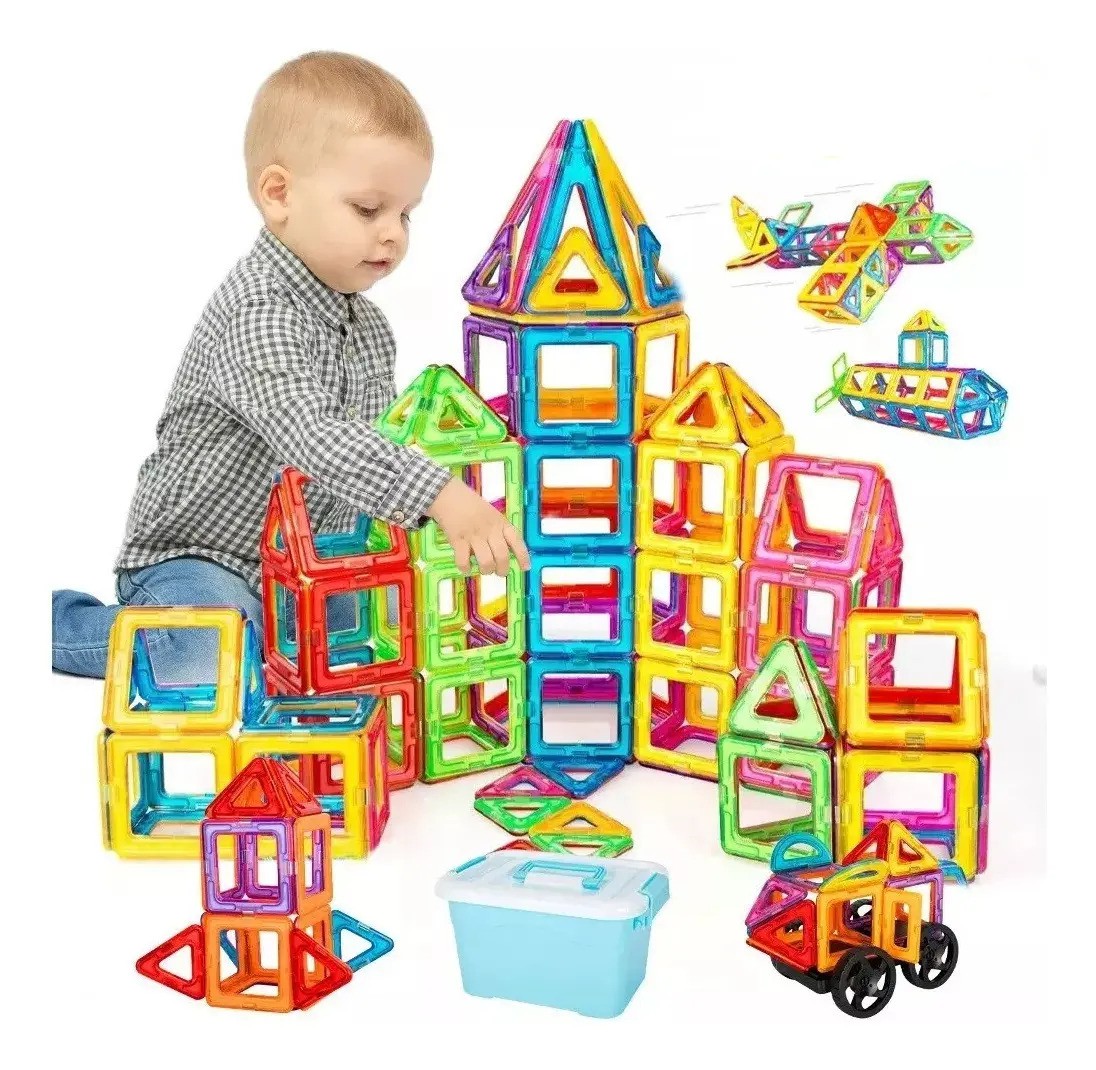 Bloques De Construcci&oacute;n Magn&eacute;ticos Juguetes 52 Pza Ni&ntilde;os Multicolor image number null