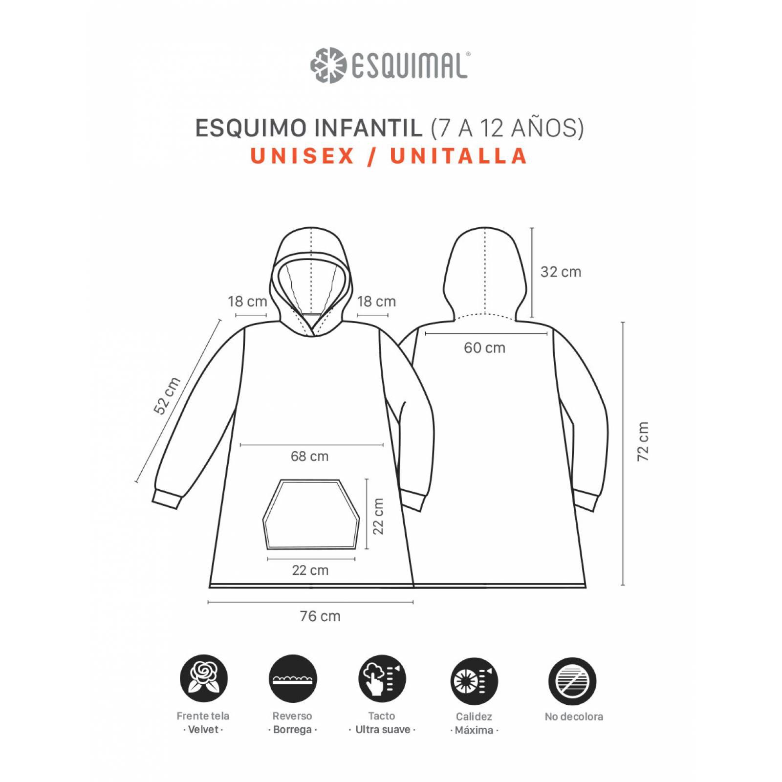 Sudadera Cobija Con Capucha Y Borrega Para Ni&ntilde;o - Rosa ESQUIMAL image number null