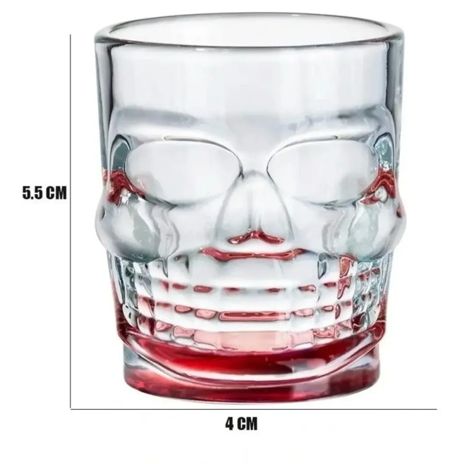 Licorera Craneo 400 Ml + 6 Vasos Shots Tequileros Calavera image number null