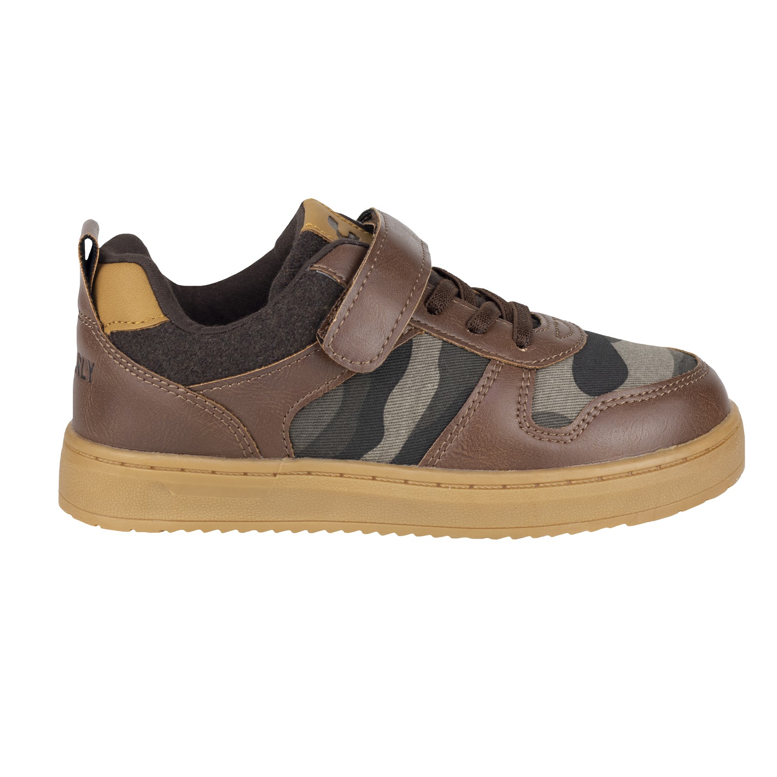 Tenis Casual Para Ni&ntilde;o Charly Kids Original 1079305 Caf&eacute; Ajuste En Velcro image number null