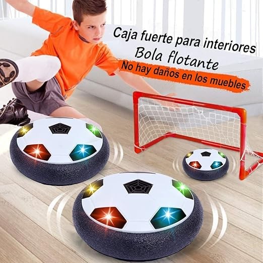 AVEDISTANTE Juguetes para Ni&ntilde;o,Air Football Kit Juguete Bal&oacute;n de F&uacute;tbol(1 Goal +2 meta),Juegos padre-hijo,Aire F&uacute;tbol para Actividades Interiores o Exteriores con LED, Juegos para ni&ntilde;os de 3 a 14 a&ntilde;os. image number null