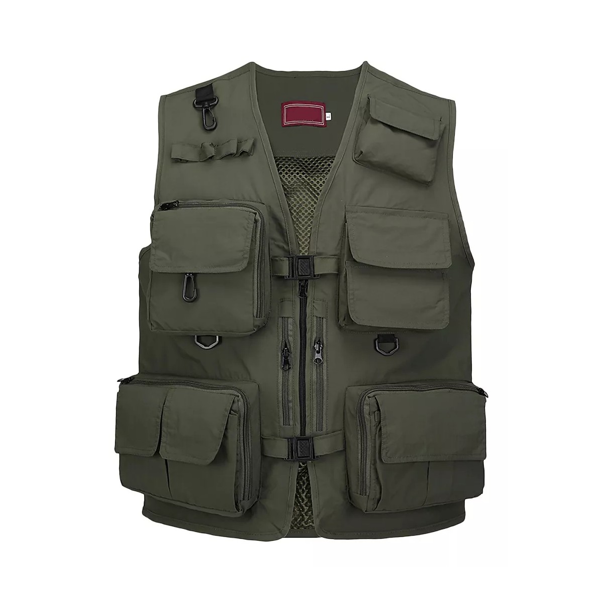 Chaleco De Fotograf&iacute;a De Pesca Verano Multibolsillos Secado Army Green M image number null