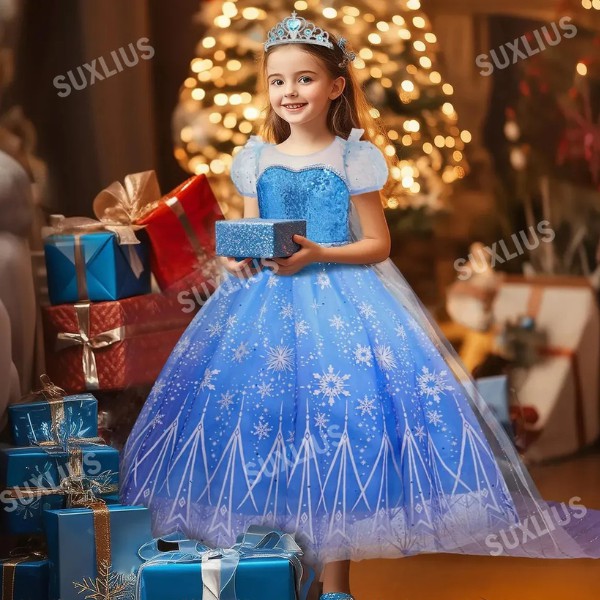 Vestido De Princesa De Elsa, Disfraz De Frozen 2 Dise&ntilde;o para Ni&ntilde;a, Ropa De Halloween, Fiesta o Cosplay, Cumplea&ntilde;os image number null