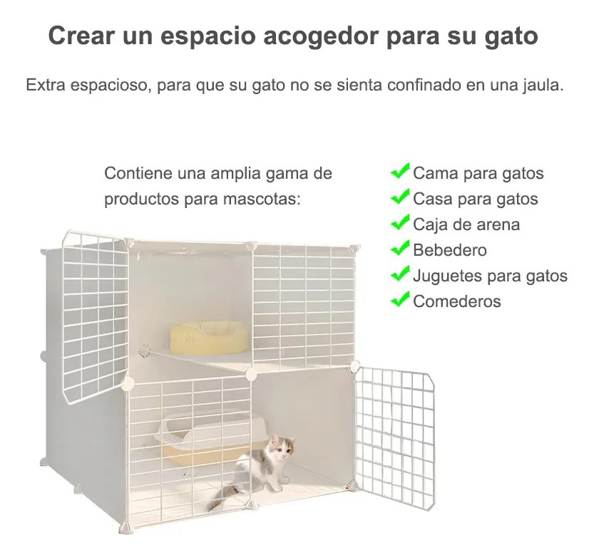 Jaulas Y Casas Combinada Grande Para Gatos De Interior image number null