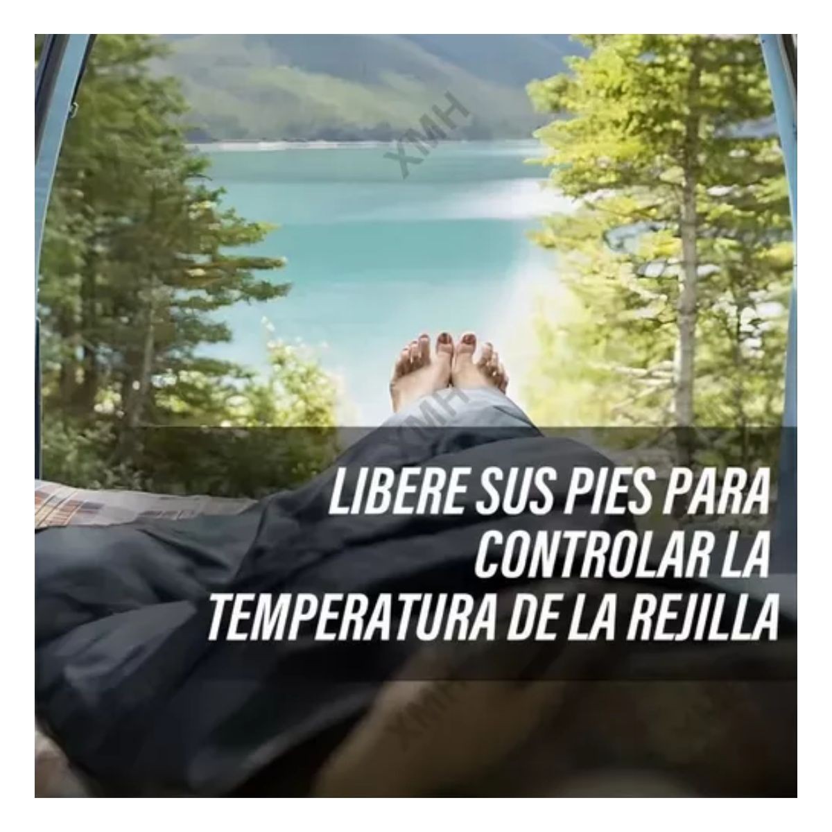 Saco De Dormir Port&aacute;til Para Campamento Interior Y Exterior Azul image number null