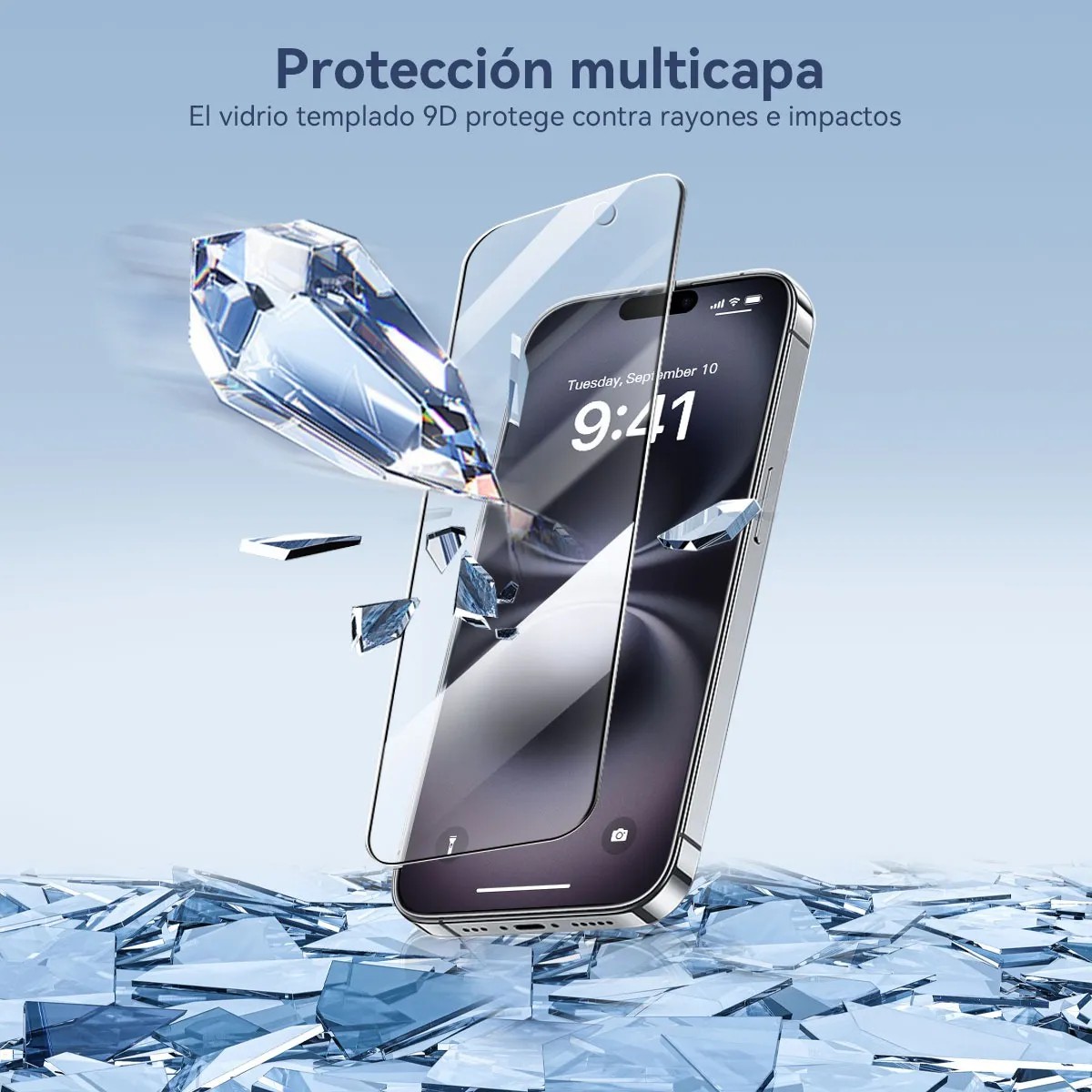 Funda Magsafe Para iPhone 13 Pro Max + Cargador Inal&aacute;mbrico 15w + Mica De Vidrio Negro image number null
