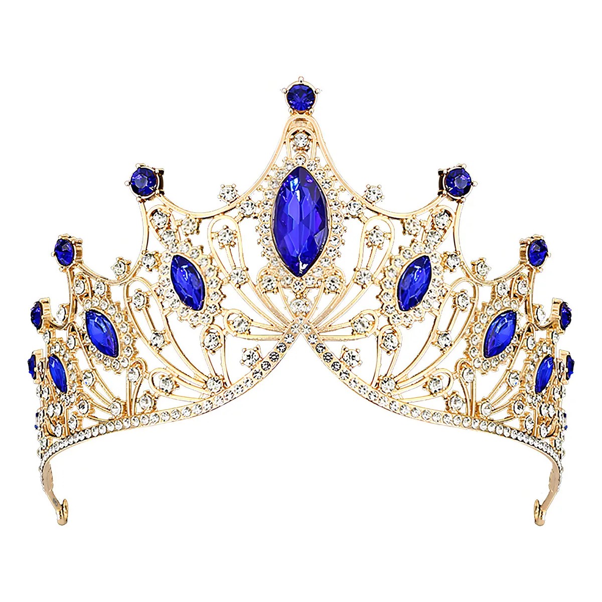 Coronas Reina Tocado De Novia Boda Tiara Princesa Diadema Accesorios Para Ni&ntilde;as Azul image number null