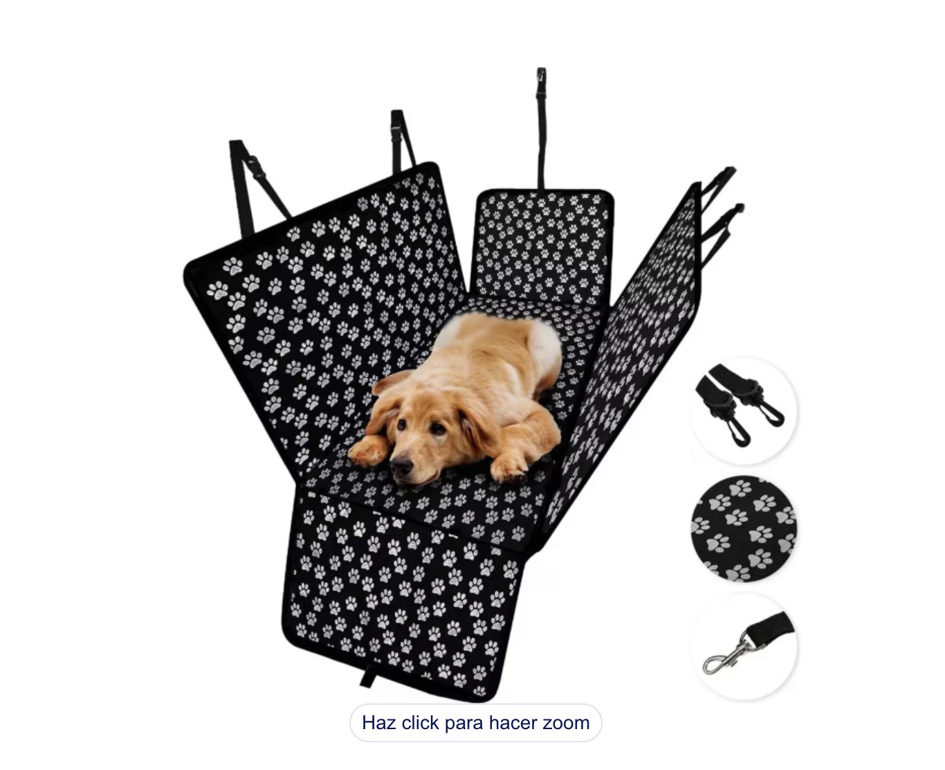 Funda Impermeable Coche Cubre Asiento Mascota Auto Perro Color Negro image number null