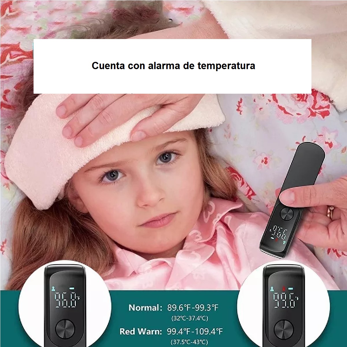 Mini Term&oacute;metro Lcd Infrarrojo L&aacute;ser Digital Sin Contacto Negro image number null
