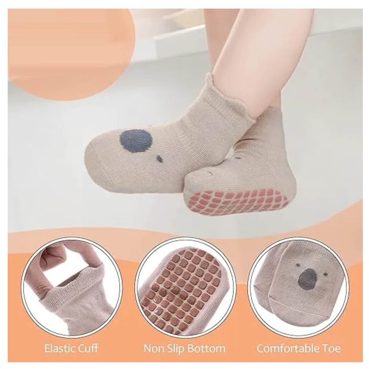 12par Calcetines Antideslizantes Para Ni&ntilde;os Bebe Talla L image number null