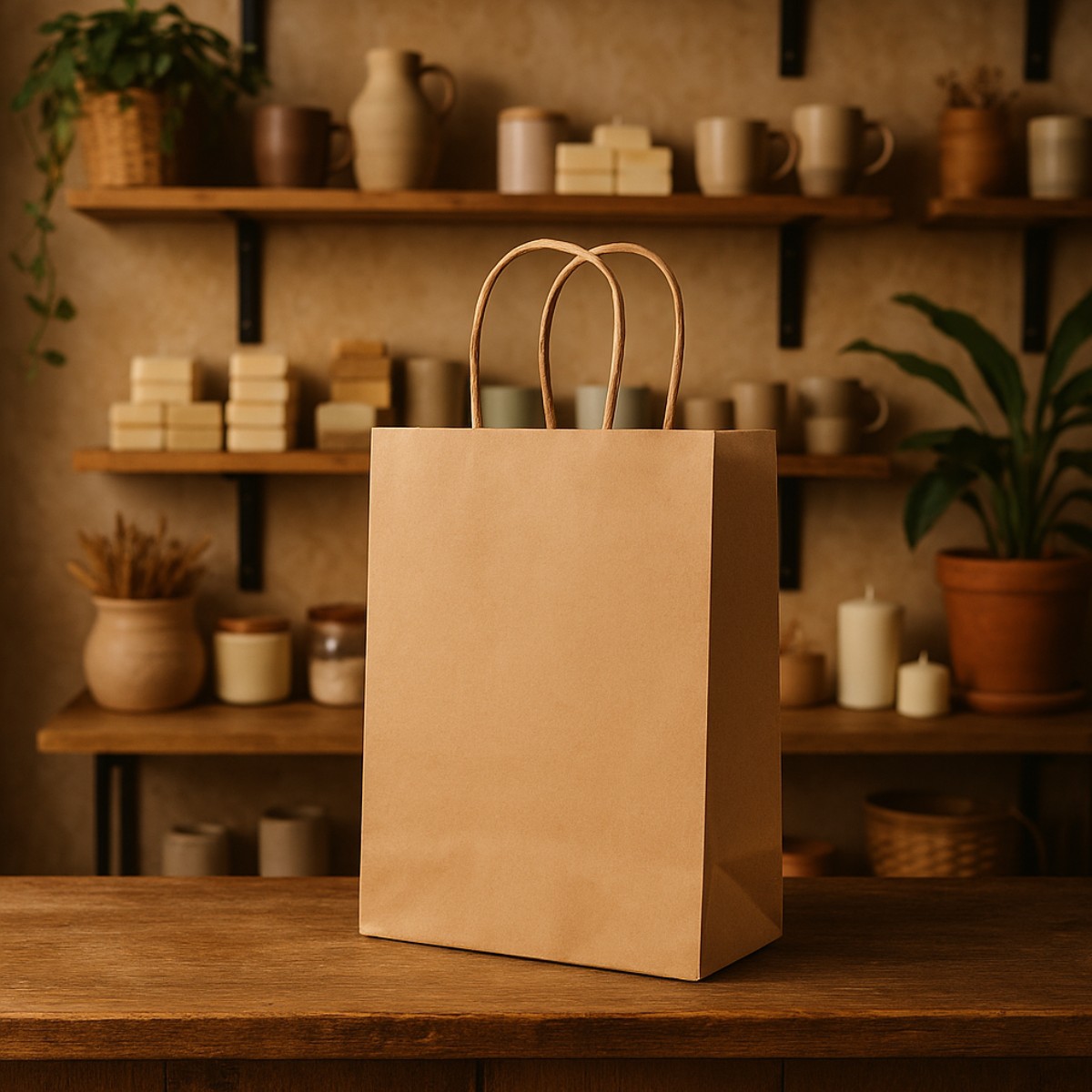Kit de 45 a 55 Bolsas de Papel Kraft Caf&eacute;, Bluelander image number null