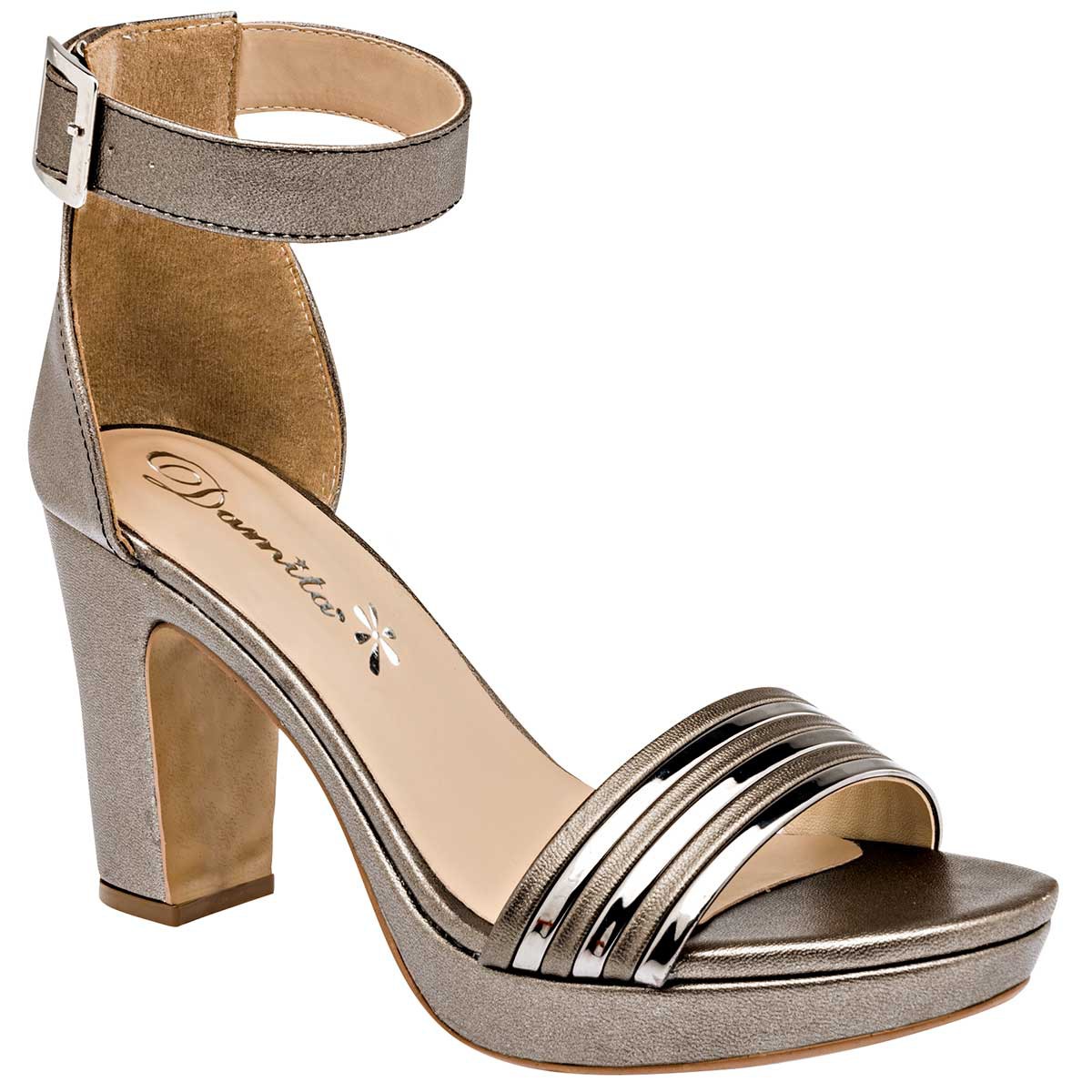 ZAPATILLA TACON 9 CM MUJER DAMITA 105004 GRIS image number null