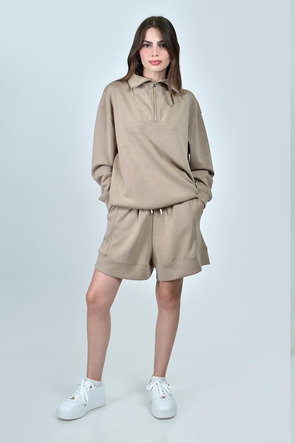 Conjunto sport sudadera y short Roman Fashion / Juvenil, 9011 (Cafe) image number null