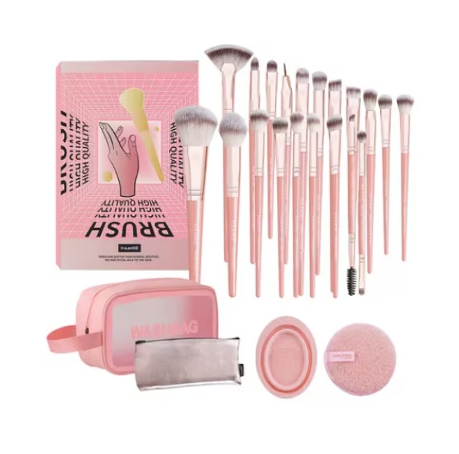 Brochas De Maquillaje Profesional Kit 24 Pcs Con 20 Brochas image number null