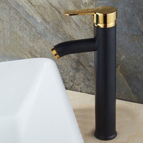 Mezcladora Monomando Grifo Llave Negro P Lavabo Ovalin Moder. image number null
