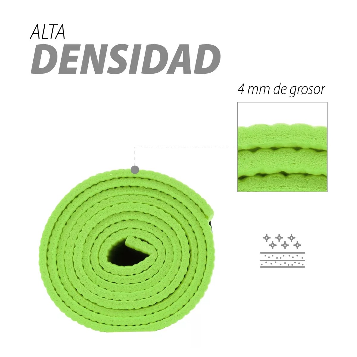 Tapete Para Yoga Altera Ejercicio Fitness Pilates Portatil Verde. image number null