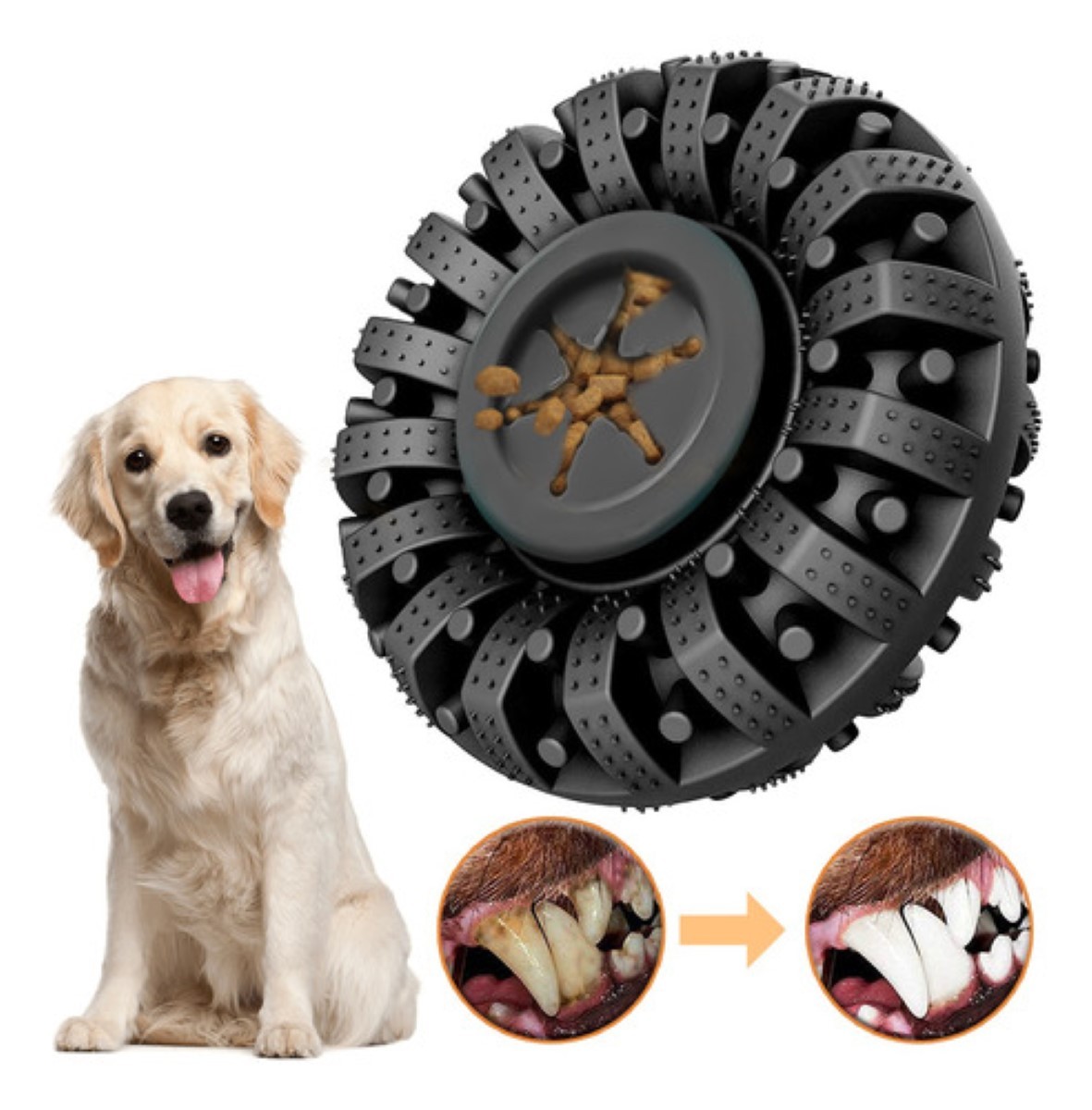 "Juguete Para Perro Mordibles Grandes Neum&aacute;ticos Goma negro " image number null
