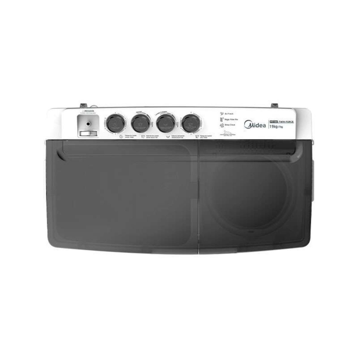 Lavadora Midea MT100W190/W-MX 19KG Doble Tina Blanca ENDY* ENTREGA SOLO VALIDA EN LA CDMX Y ZONA METROPOLITANA image number null