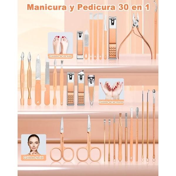 Set Manicura 30 Piezas Port&aacute;til Estuche Alicate Tijera image number null