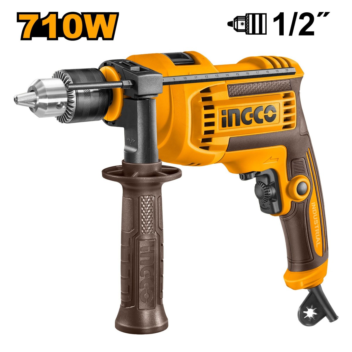 Taladro Percutor INGCO UID7118 1/2" 110-120V 710W ENDY image number null
