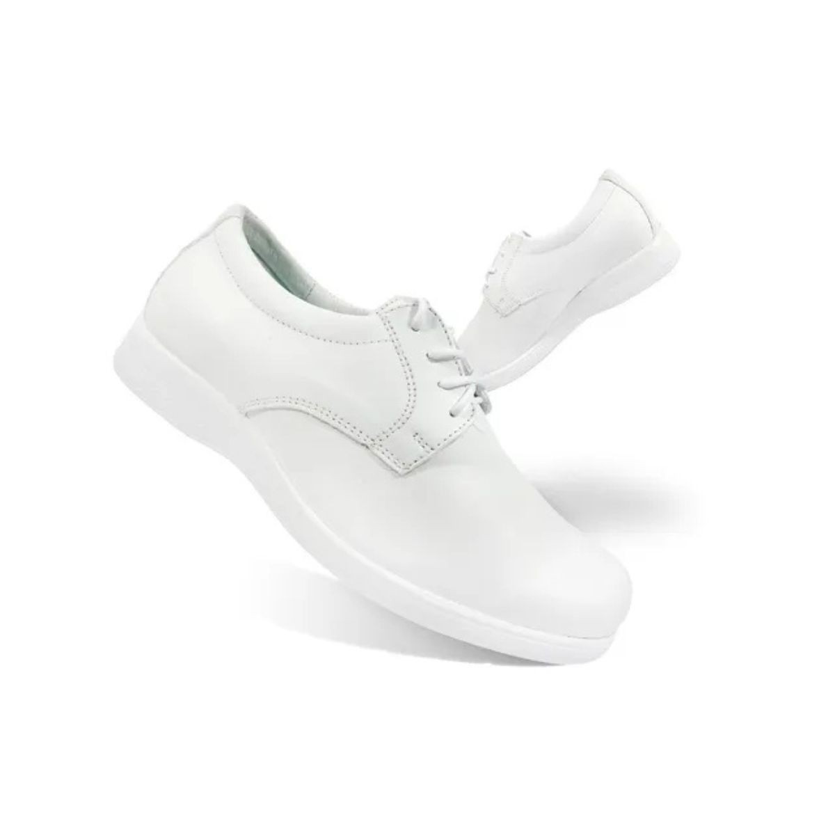 Zapato Enfermer&iacute;a Blanco De Piel C&oacute;modo Para Trabajo 20 Hrs image number null