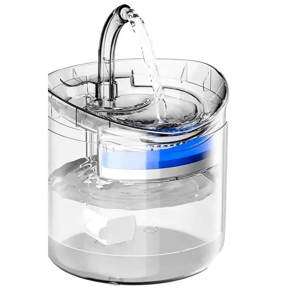 Bebedero Autom&aacute;tico Dispensador De Agua Para Perro Y Gato 1.8L TRANSPARENTE image number null