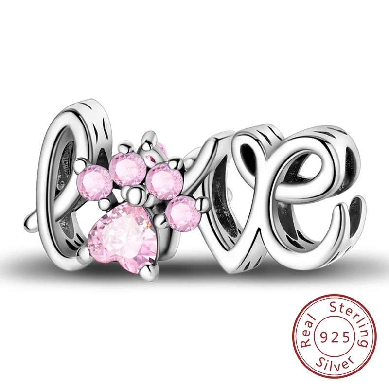 Charms de Plata Esterlina 925 para Pulsera y Collar SET 5 PCS Random, Abalorios Colgantes Rosa Accesorios de Joyer&iacute;a DIY image number null