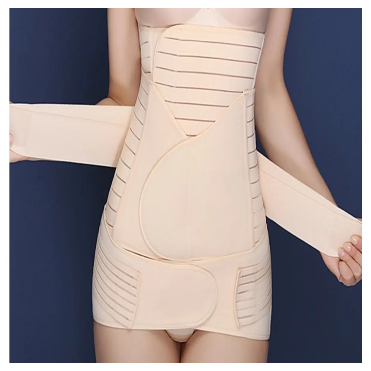 Faja Maternidad 3 En 1 Postparto Color Suela Talla XL Beige image number null
