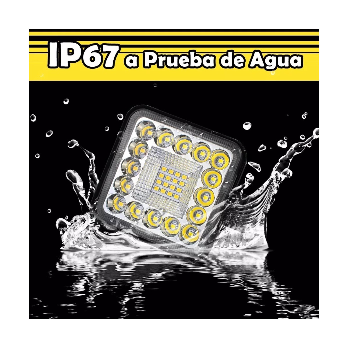 Par Faros 32 Led Auxiliar Estrobo Fija Dually Jeep Auto Moto. image number null
