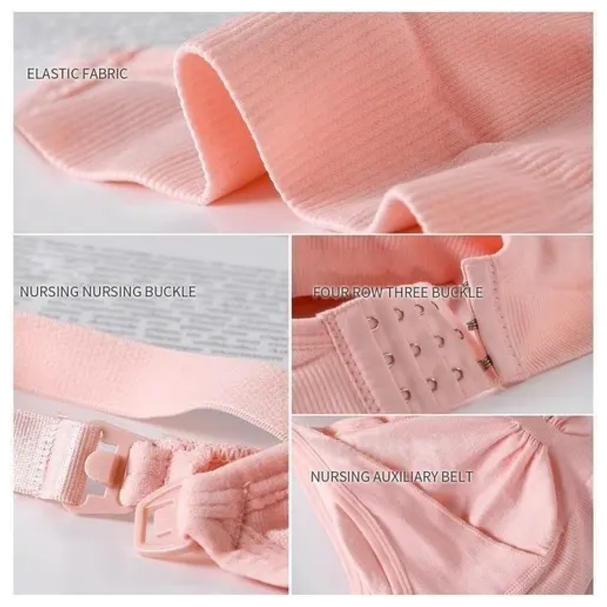 Brasier Maternidad Lactancia 4 Piezas Talla L Black+gray+skin tone+pink image number null
