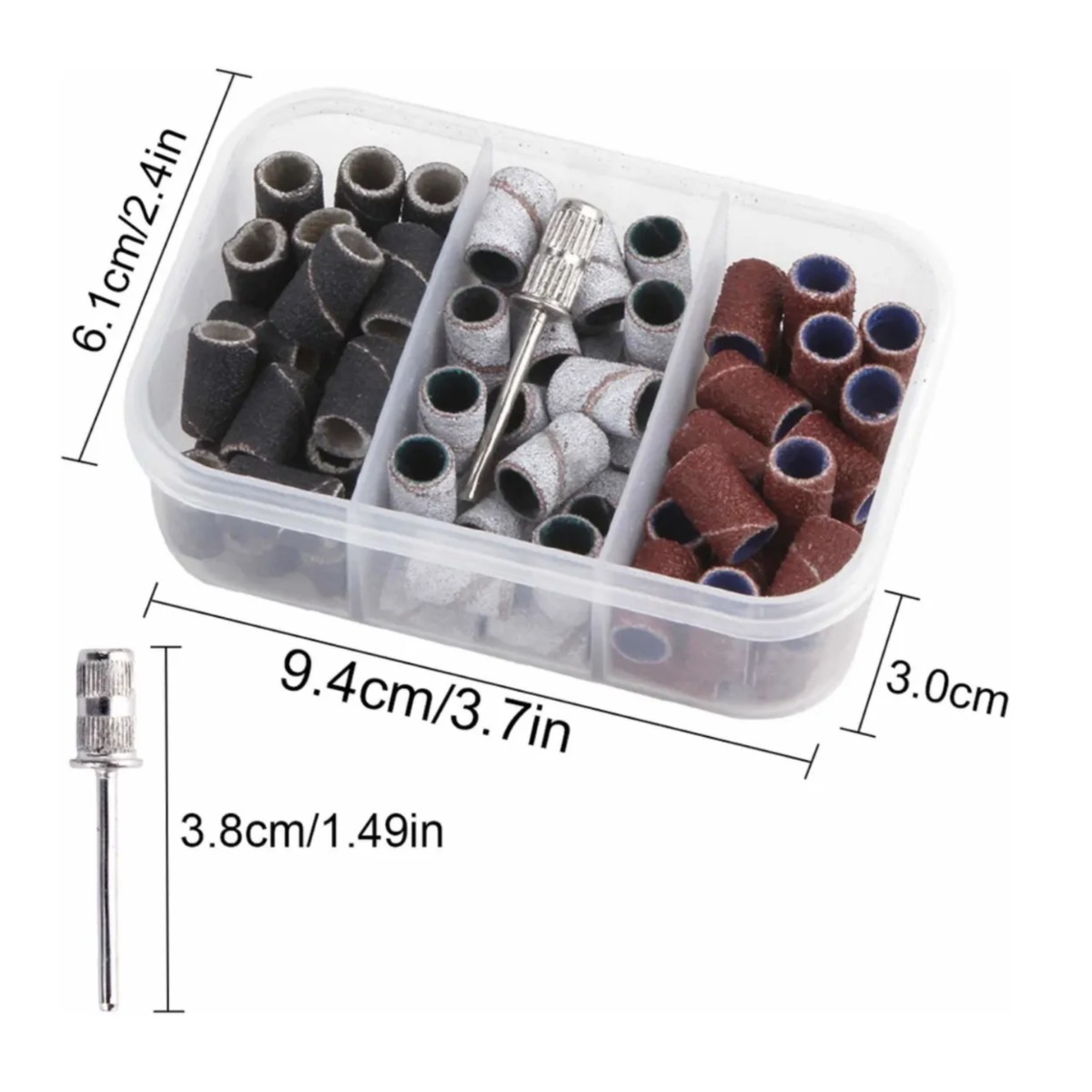 Set Barrilitos Para Driil Esmeril U&ntilde;as #80, #120, #180 Multicolor image number null