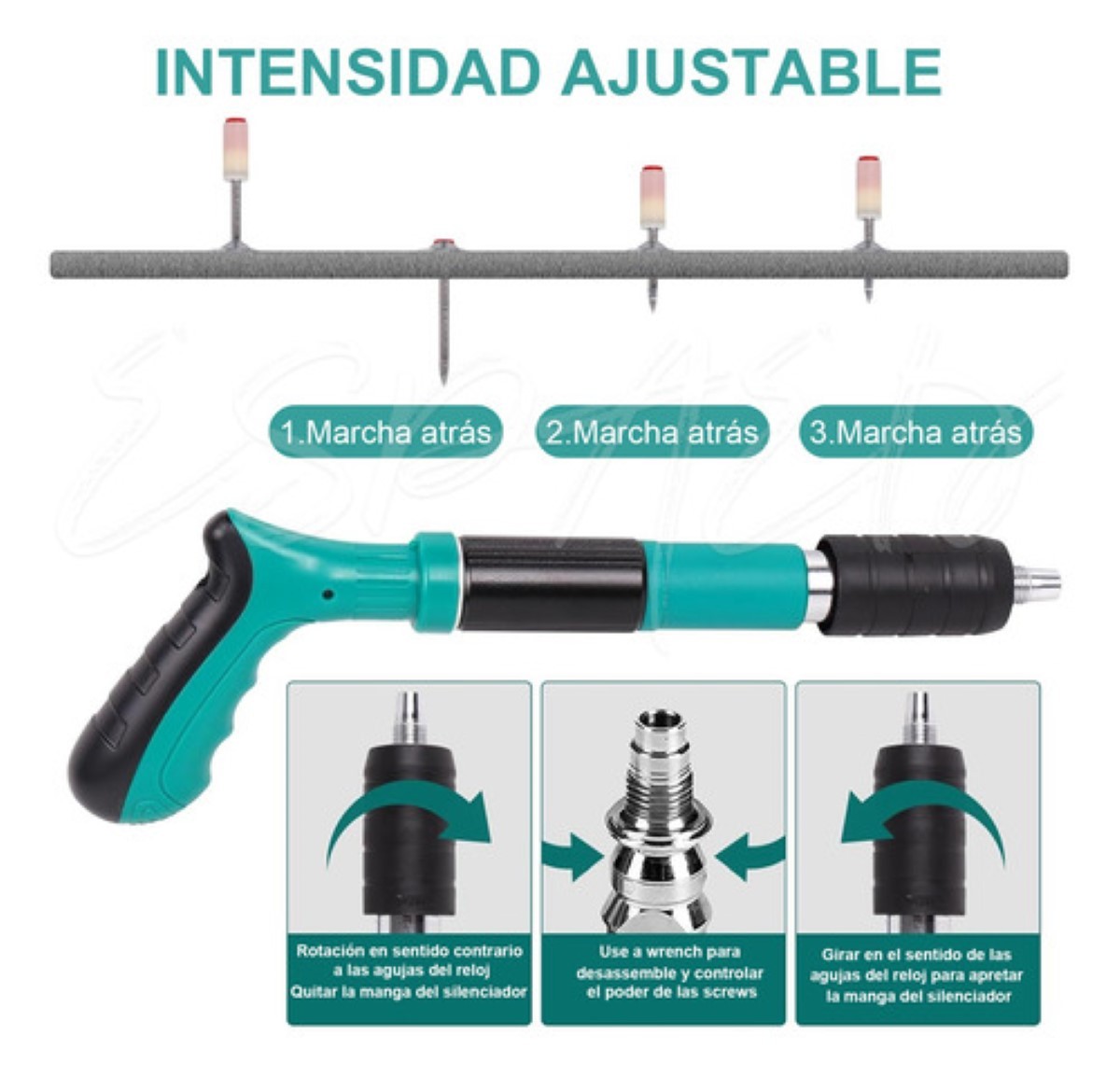 Pistola De Fijaci&oacute;n De Pared De Clavos C/50 Clavos Port&aacute;til AZUL image number null