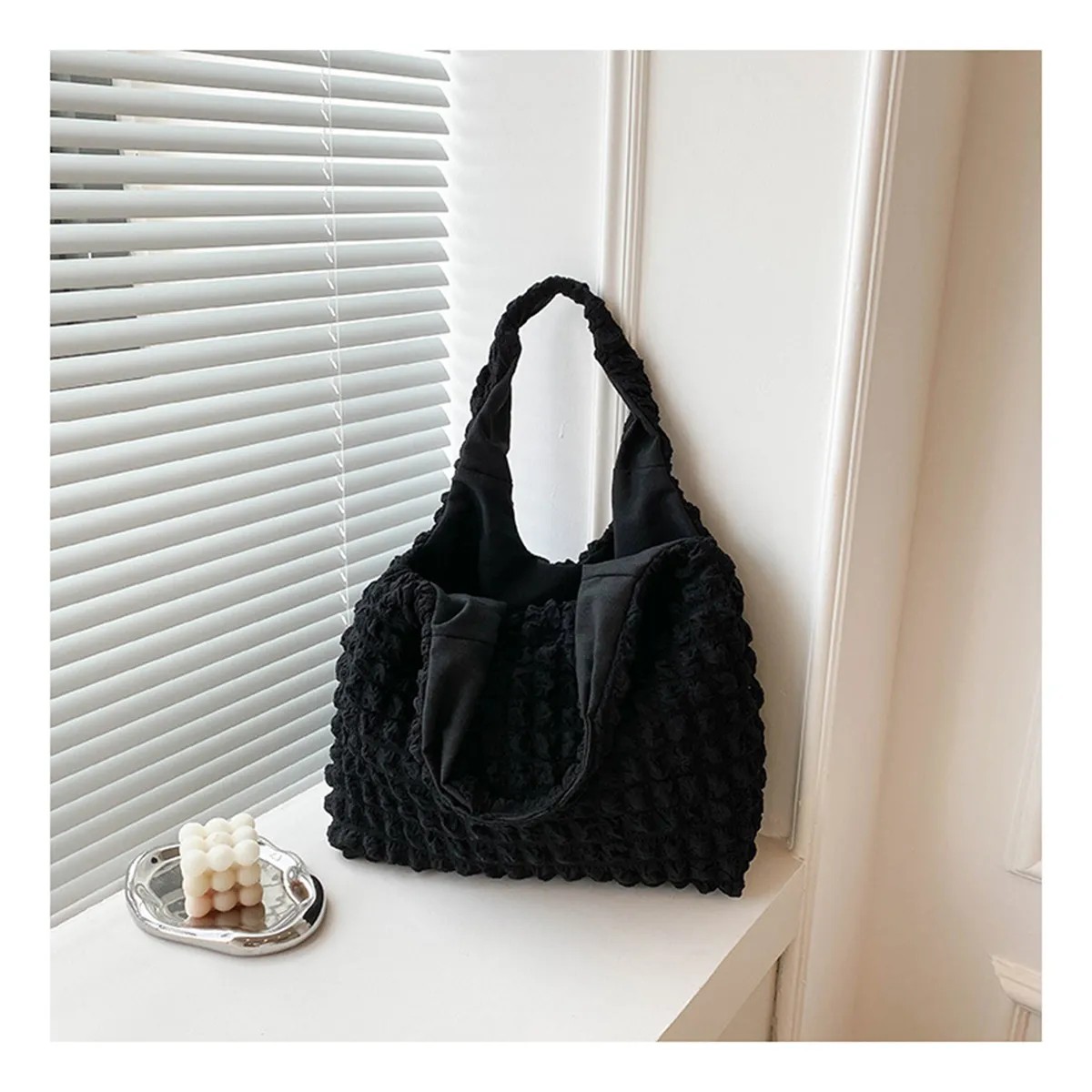 Bolso Hombro Bolsa Tote Mano Mujer Acolchada Cloud Burbujas image number null