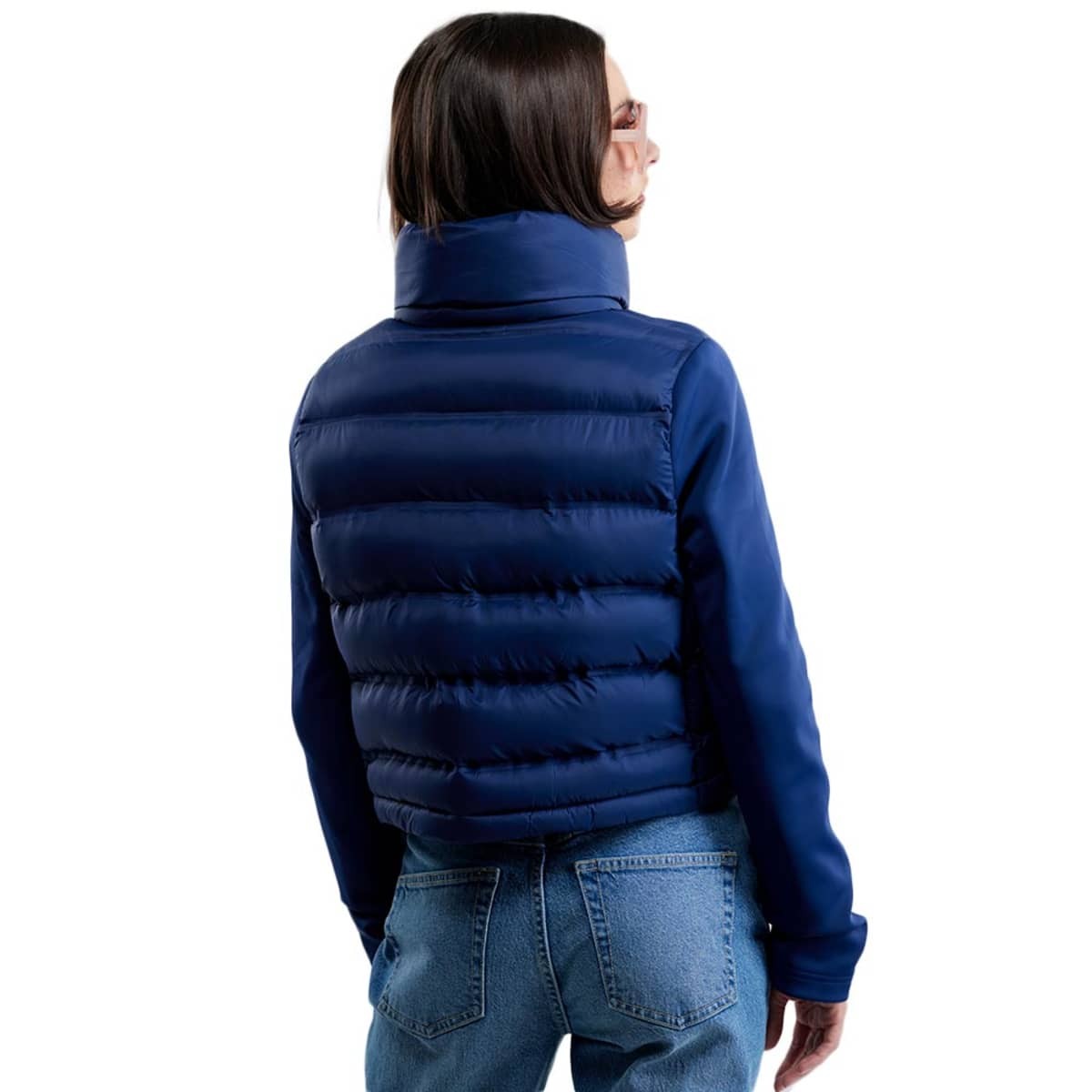 Chamarra crop capitonada Holly Land para mujer, azul marino, mod. 1094836 image number null