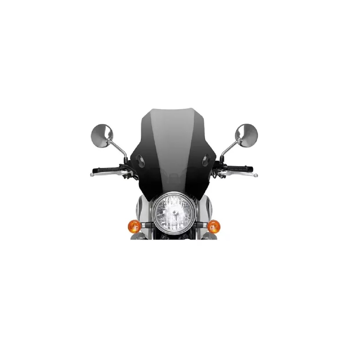 Parabrisas Moto Universal Kawasaki Yamaha Pulsar Suzuki Negro. image number null