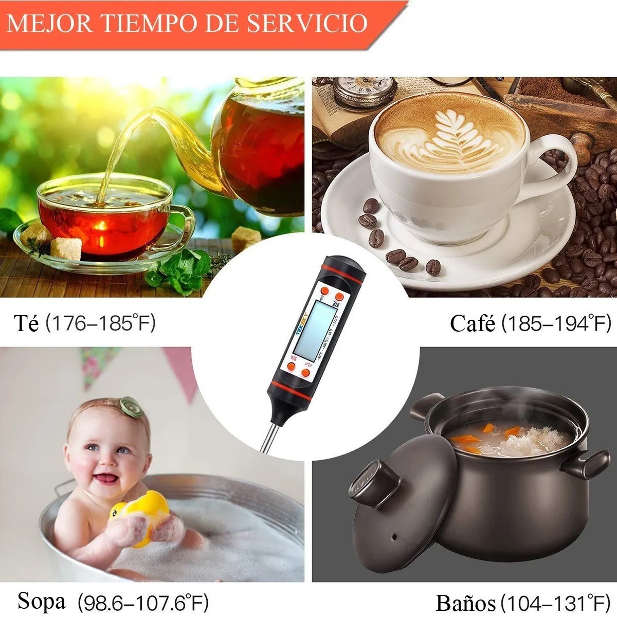 TERM&Oacute;METRO DE COCINA DIGITAL, PARA BARBACOA CARNE image number null