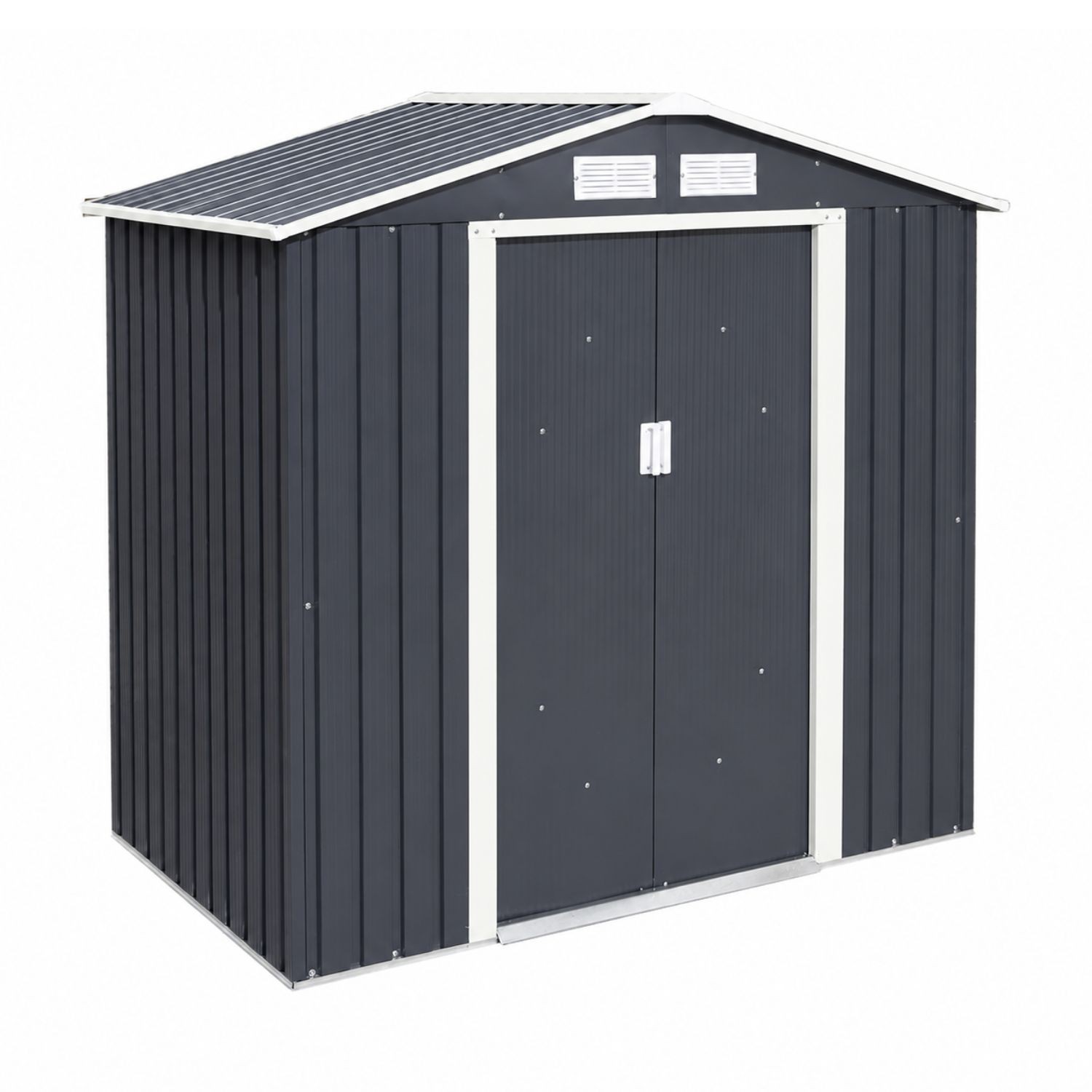 Bodega Cobertizo Exterior Ironclad de Metal 213 x 195 x 131 cm Color Gris Oscuro image number null