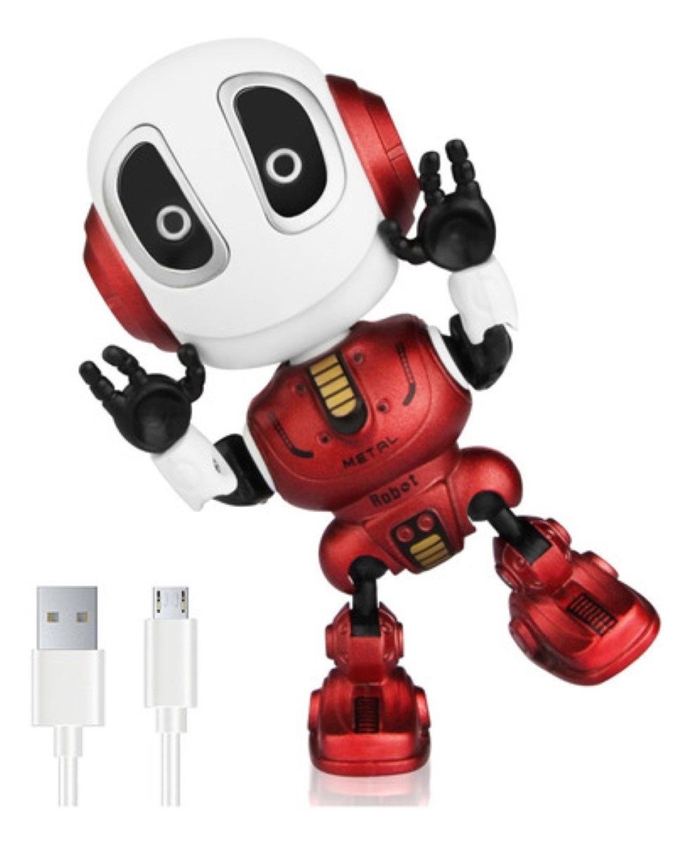 Robot De Juguete Parlante Recargable De Metal Para Ni&ntilde;os rojo blanco image number null