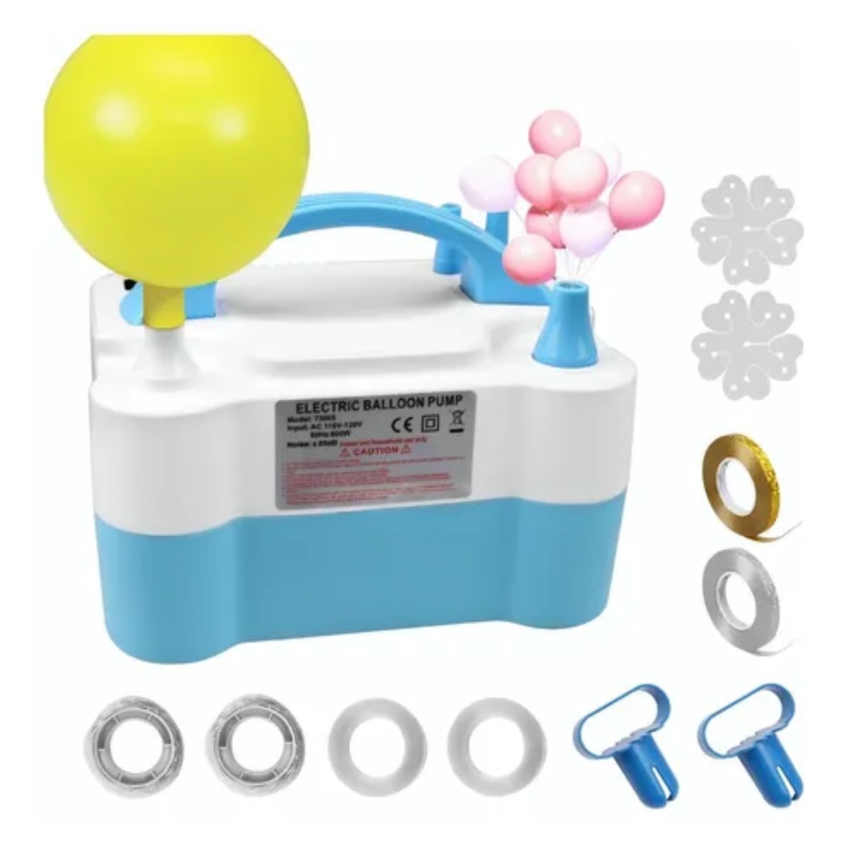 Bomba Electrica Para Inflar Globos Azul image number null
