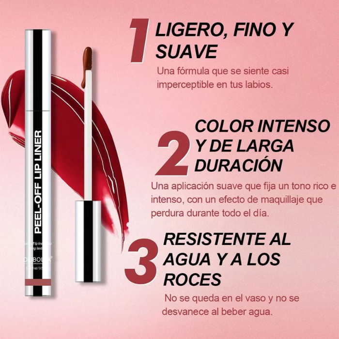 Delineador de Labios Tattoo Peel-Off Mate 3 Pcs - Brillo Labial Permanente Waterproof Larga Duraci&oacute;n image number null